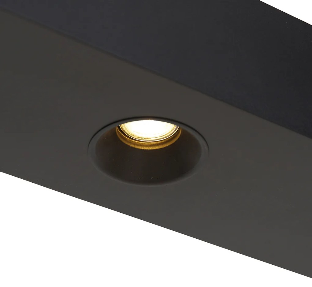 Интелигентен висящ аплик черен с рафт с 4 Wifi GU10 - Cage Rack