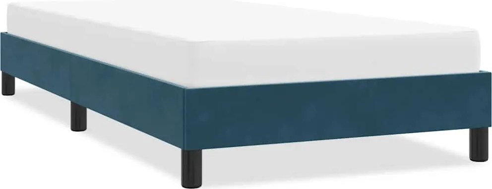 4101341 vidaXL Рамка за легло без матрак Тъмно синьо 90x210 cm Кадифе