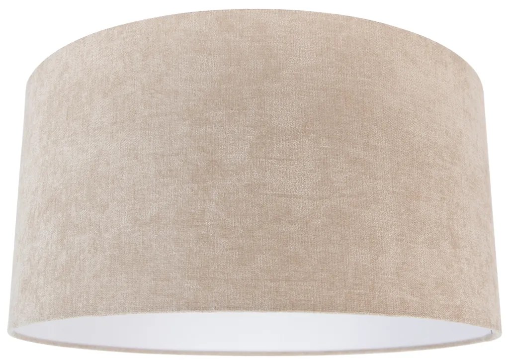 Текстилен абажур светлокафяв кръгъл 50/50/25