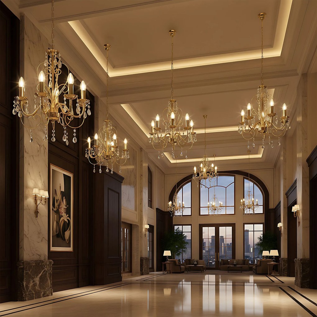 ЛАМПА EBT009-5CP GOLD