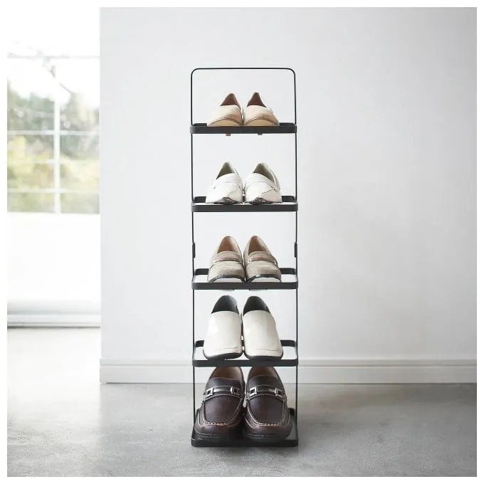 Черен метален стелаж за обувки Tower Shoe Rack – YAMAZAKI