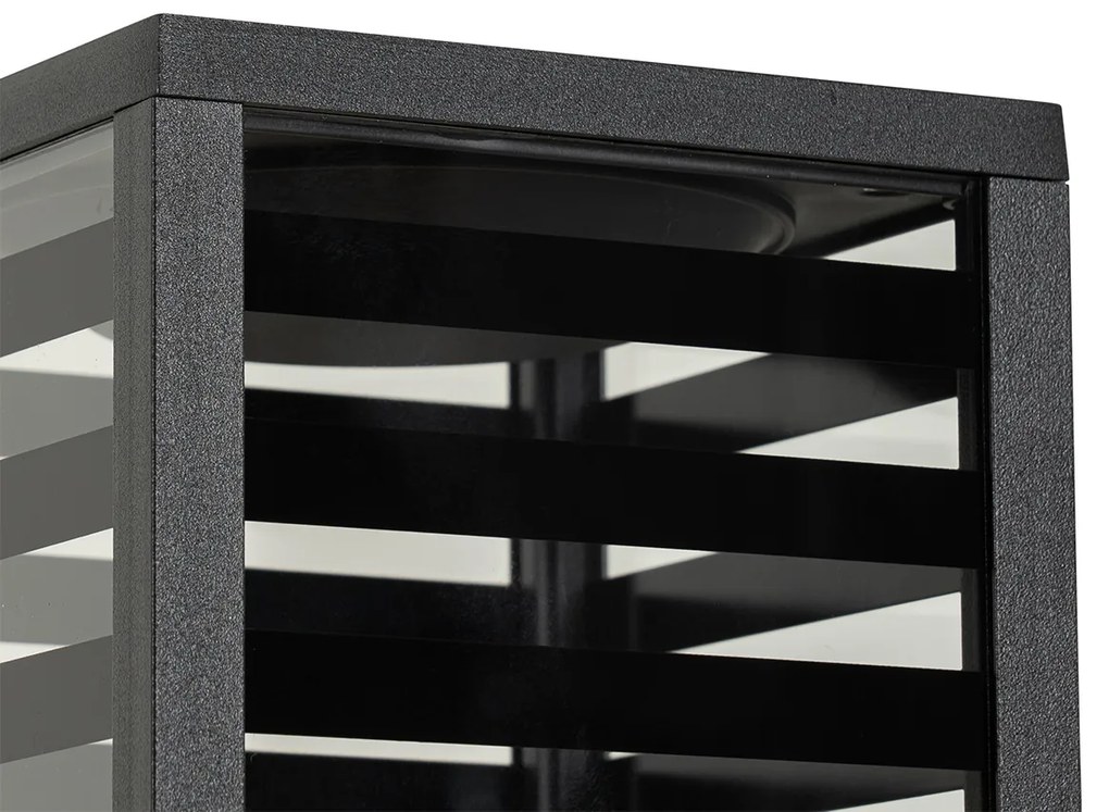 Модерна подова лампа за външен монтаж черна 80 см IP44 - Reims