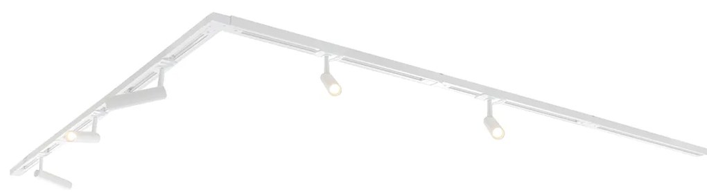 Модерна релсова осветителна система с 5 прожектора бяла 1-фазна GU10 35mm - Iconic Jeana Luxe