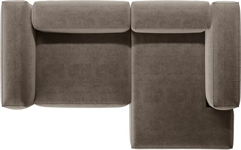 Кафяв ъглов диван (десен ъгъл) Bergamo – Cosmopolitan Design