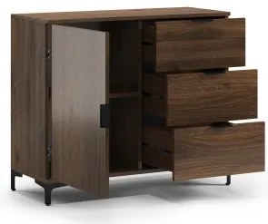 Скрин ЛАНА K-100S Елегантен Орех - СТОЯЩ ШКАФ С ЧЕКМЕДЖЕТА