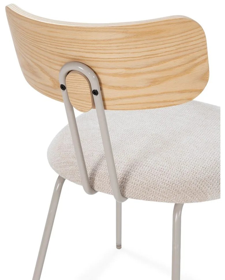 Бежов/в естествен цвят тапициран трапезен стол Olimpia – MOME