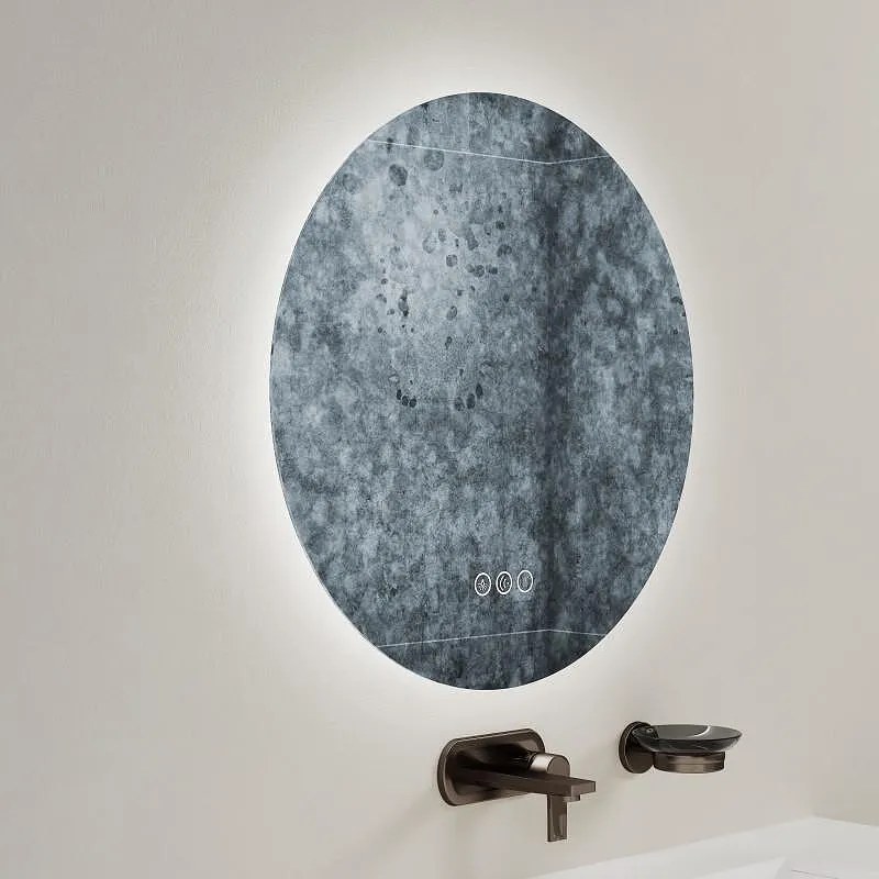 LED огледало за баня с нагревател, VITTORIO, 79х79см, Inter Ceramic, 1971