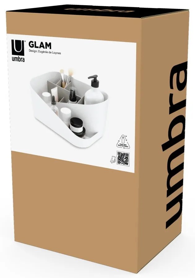 Бял пластмасов органайзер за козметика Glam – Umbra