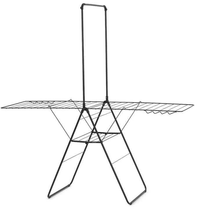 Сушилник за дрехи Brabantia Hangon 1004171, 25 м, 8 закачалки, Заключване за деца, Допълнителен прът, Черен мат