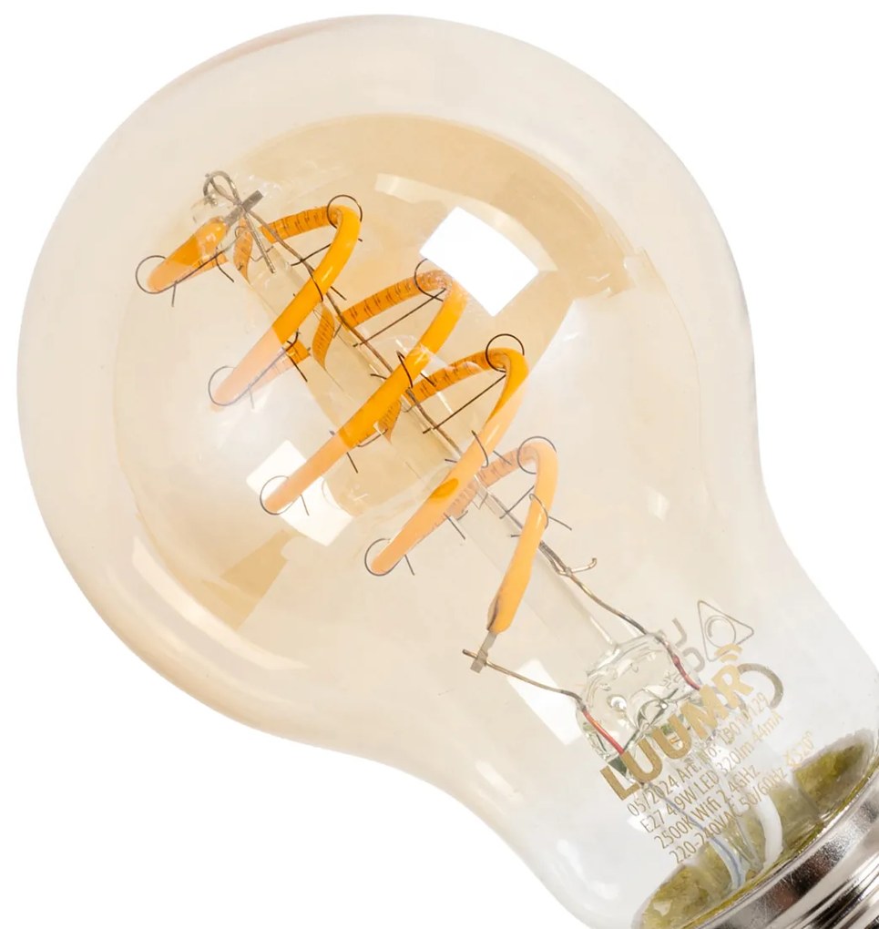 Комплект от 5 Интелигентни димируеми LED крушки E27 A60 Кехлибарени 4.9W 320lm 2500K