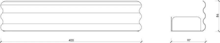 Стенен рафт за баня от неръждаема стомана в сребрист цвят Olbi – noo.ma