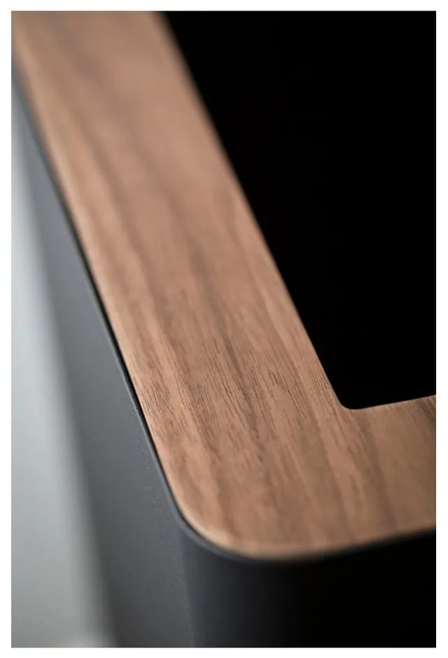 Черно офис стоманено кошче за боклук 10 l Rin – YAMAZAKI