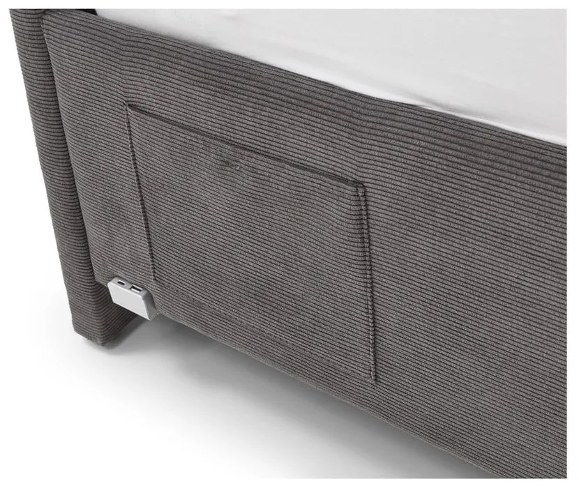 Антрацитно тапицирано детско легло 90x200 cm без ламелно дъно Cool – Meise Möbel