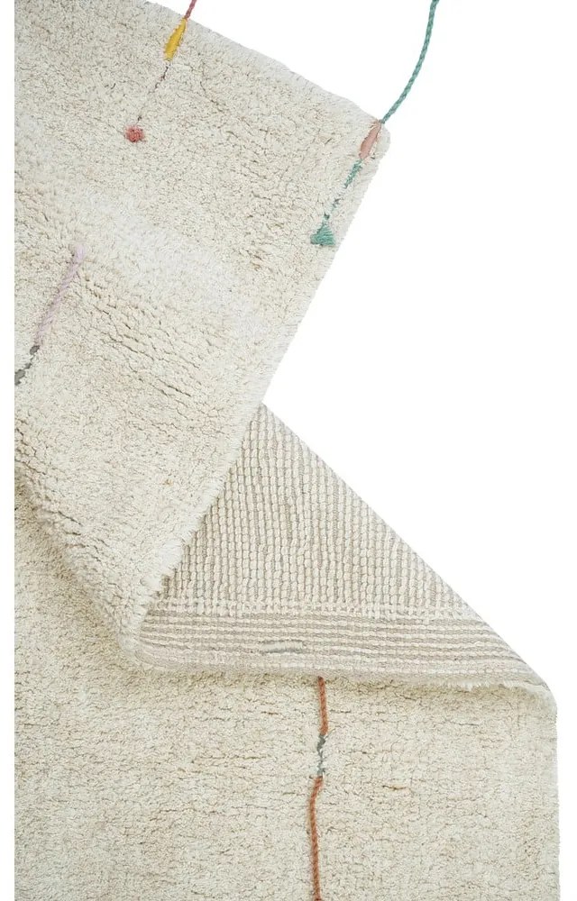 Кремаво памучно детско килимче за игра 120x160 cm Wildflowers – Lorena Canals