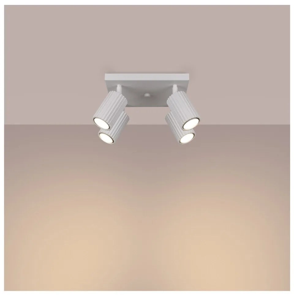 Бял прожектор 25x25 cm Gleam – Sollux