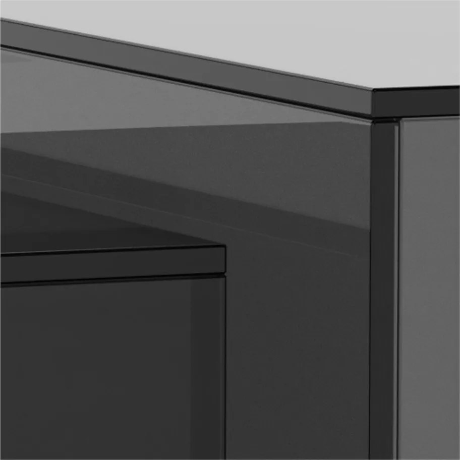 Сиви стъклени масички за кафе в комплект 2 бр. 50x50 cm Dice – Actona