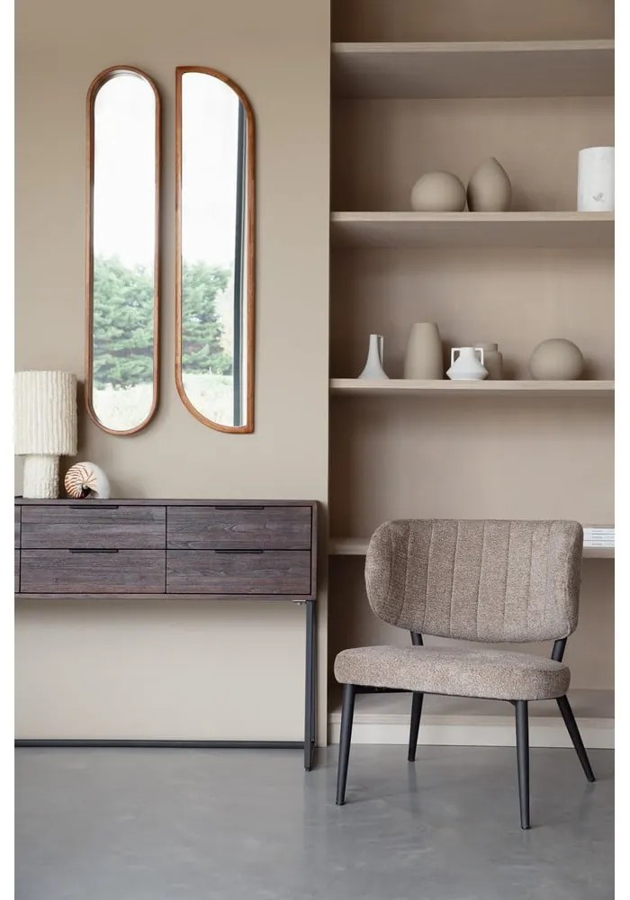 Стенно огледало от масивно дърво 26x120 cm Nyko – White Label