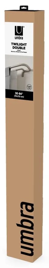 Стоманен разтегателен двоен корниз 76 - 213 cm Twilight – Umbra