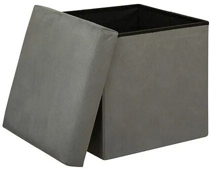 Пуф със съхранение atmosphera Lilou, Сгъваем, 38x38x38 cm - Зелен