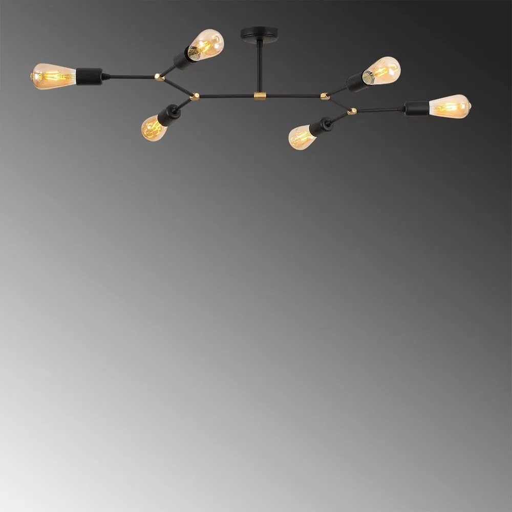 Черно осветително тяло за таван 48x95 cm Sparrow – Opviq lights