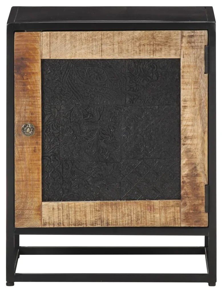 323146 vidaXL Нощно шкафче, 40x30x50 см, грубо мангово дърво
