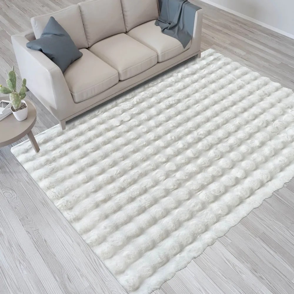 Бял килим подходящ за пране 150x230 cm Bubble White – Mila Home