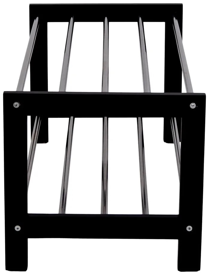 Черна етажерка за обувки от тополова дървесина Padova - House Nordic