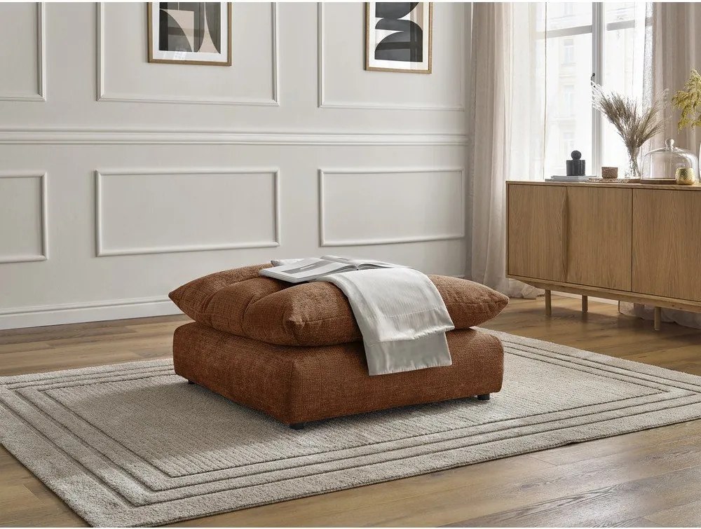 Оранжева шенилова табуретка Neil – Bobochic Paris