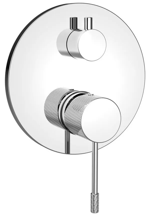 Вградена душ батерия в лъскаво-сребрист цвят (2 изхода) Solaris – Sapho