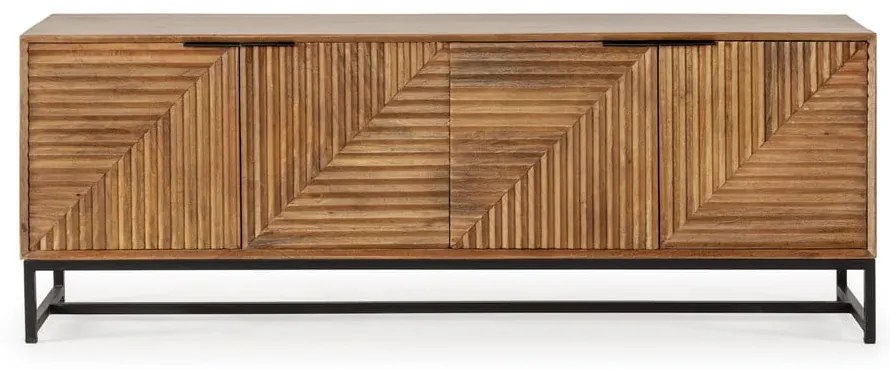 Маса за телевизор от масивно манго в естествен цвят 160x58x40 cm Nereida – MOME