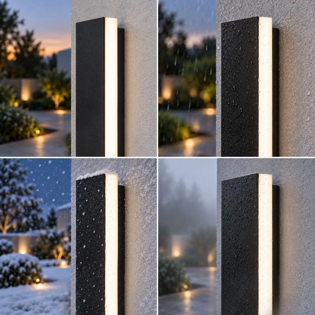Fasado LED sieninis šviestuvas JNH036-G 90 juodas