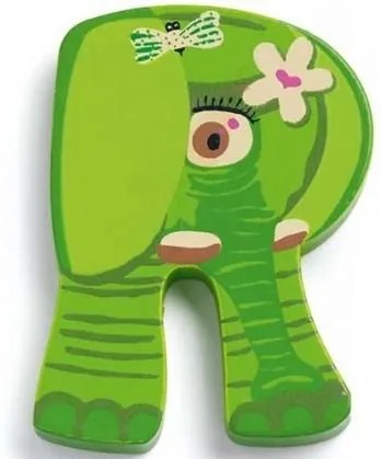 Djeco - Дървена буква R - слонче DD04857