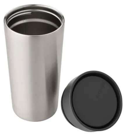 Термо чаша Brabantia Make&Take 1008489, 360 мл, Устойчива на разливане, Инокс/сив