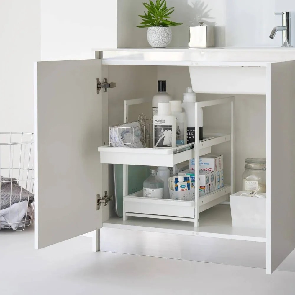 Бял метален допълнителен рафт 30x42 cm Tower – YAMAZAKI