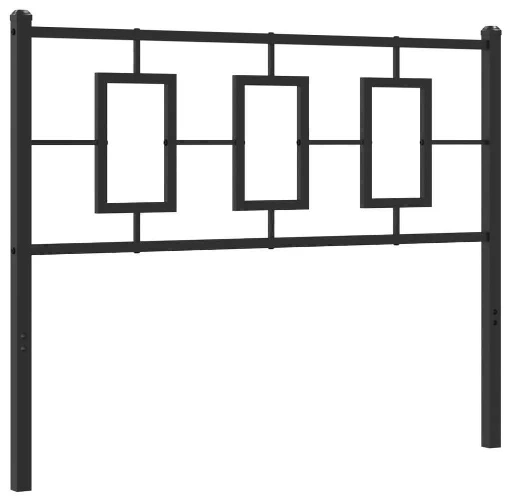 374271 vidaXL Метална табла за глава, черна, 107 см
