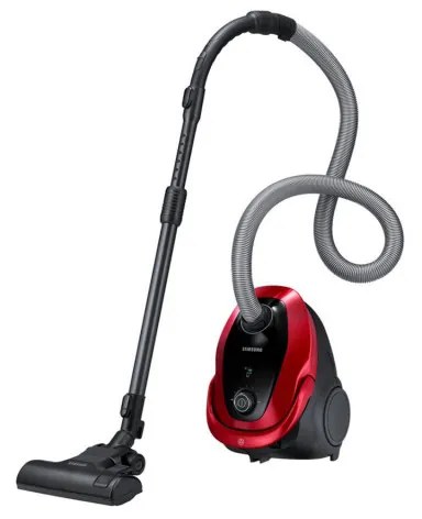 Прахосмукачка с торба SAMSUNG VC2500M, Canister VC with More suction power, 750W, 2.5L, Червена