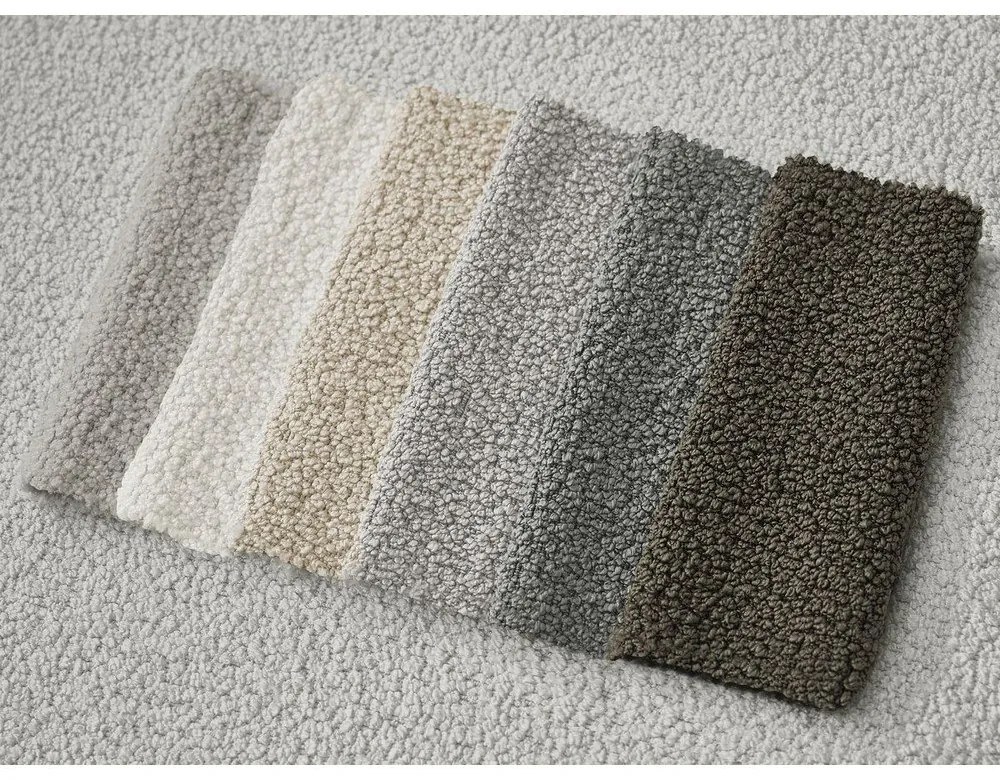 Светлосив ъглов диван от букле (ляв ъгъл) Leonore – Bobochic Paris