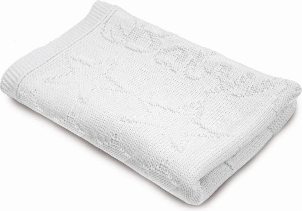 Baby Matex - Одеало плетено бяло 75/100