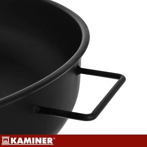 Градинска камина 80 см - голяма градинска камина на дърва с дръжки