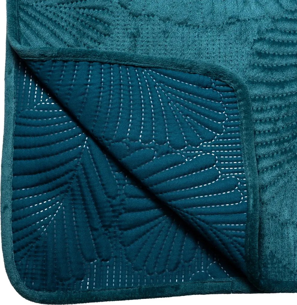 Шалте atmosphera Leaf, Кадифе, 240x260 cm - Слонова кост