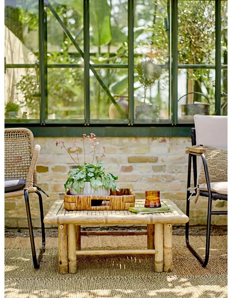 Градински фотьойл в сиво и бежово Mundo – Bloomingville