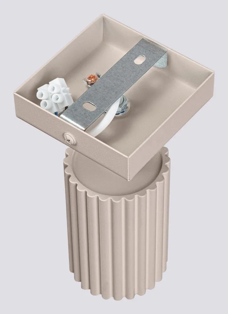 Кафяво-сив метален прожектор 8x16 cm Gleam – Sollux