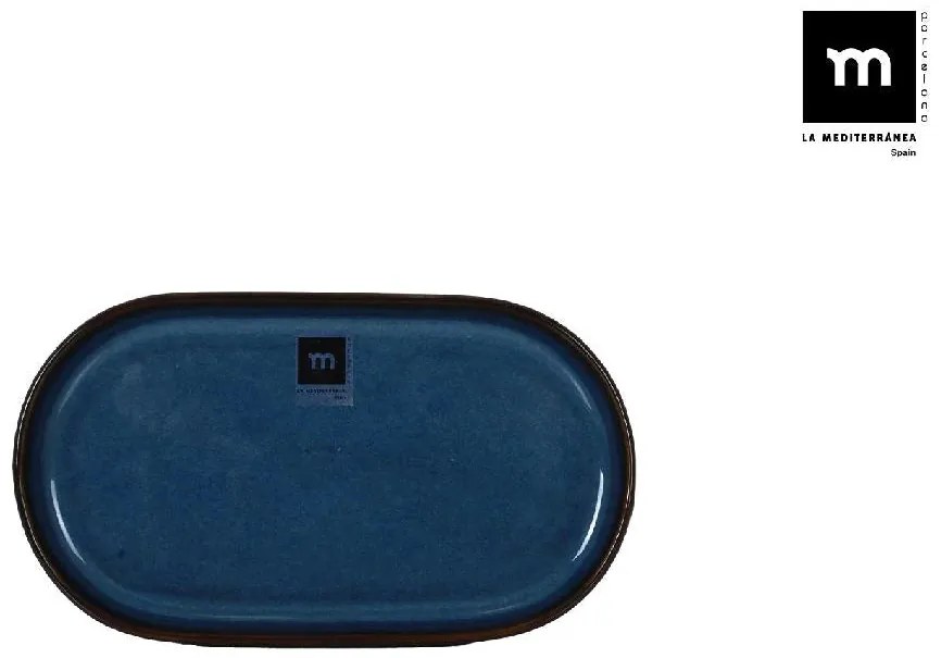 Плато овал LA MEDITERRANEA Chester Blue, Порцелан - 13x8 см