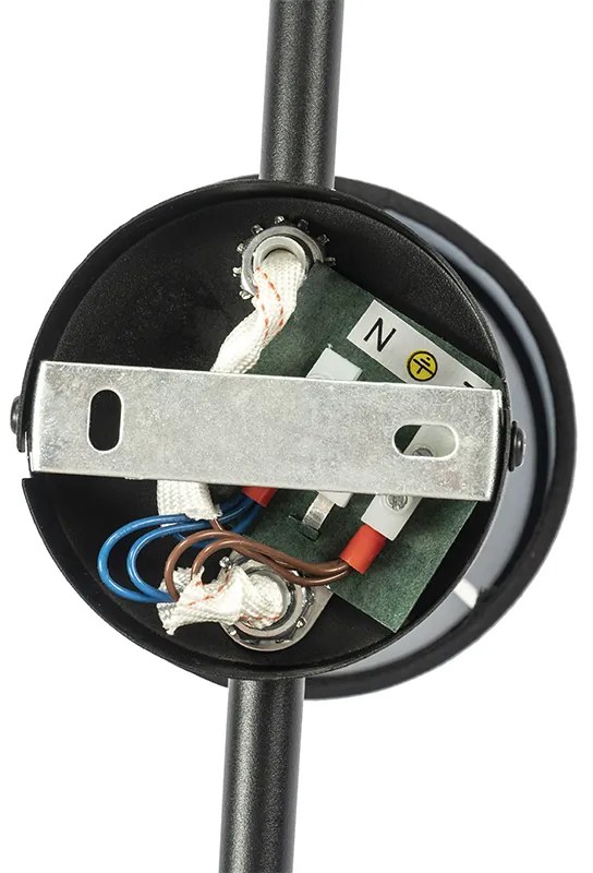 Модерна таванна лампа черна 3-светлина - Hetta