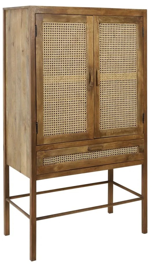 Кафяв скрин от мангово дърво 90x160 cm Nipas - Light &amp; Living