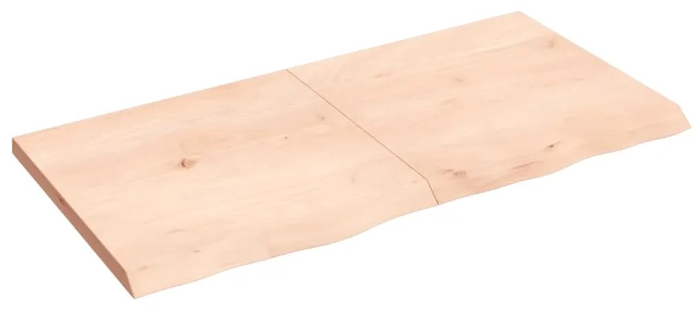 3156312 vidaXL Плот за маса, 120x60x(2-4) см, необработен масивен дъб