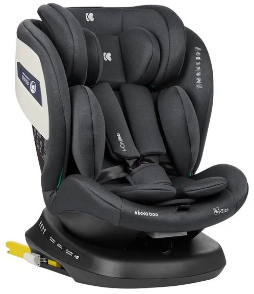 Столче за кола i-Cruise i-Size 40-150 см. Kikkaboo - тъмно сиво