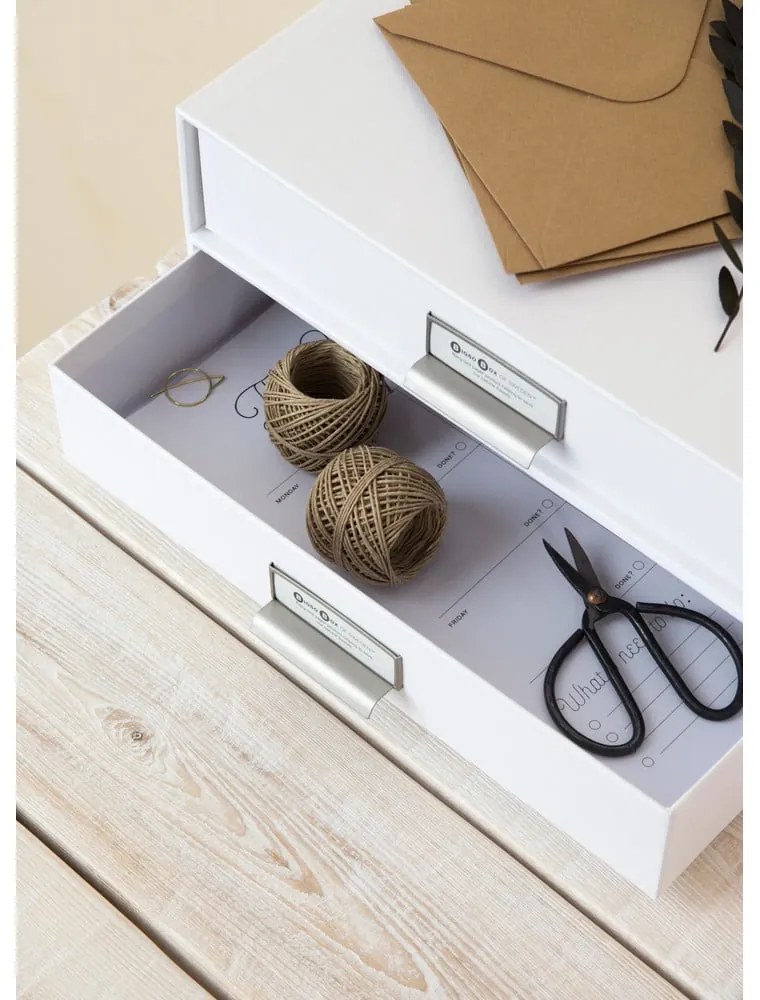 Бяло двуетажно чекмедже за документи , 33 x 22,5 cm Birger - Bigso Box of Sweden