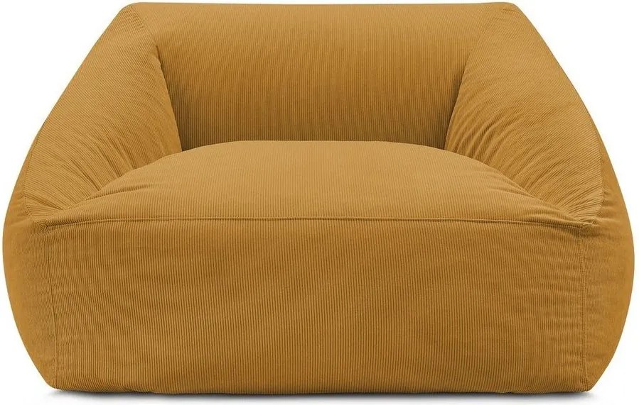 Жълт пуф от рипсено кадифе Lilibet – Bobochic Paris