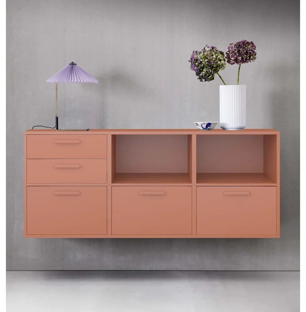 Тухленочервен стенен скрин Keep by Hammel - Hammel Furniture